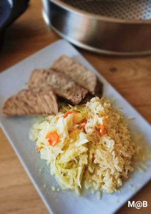 Une photo de Waterzoï de légumes avec riz #cookexpertmagimix