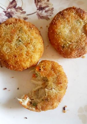 A picture of Chicken cheese Cutlet.