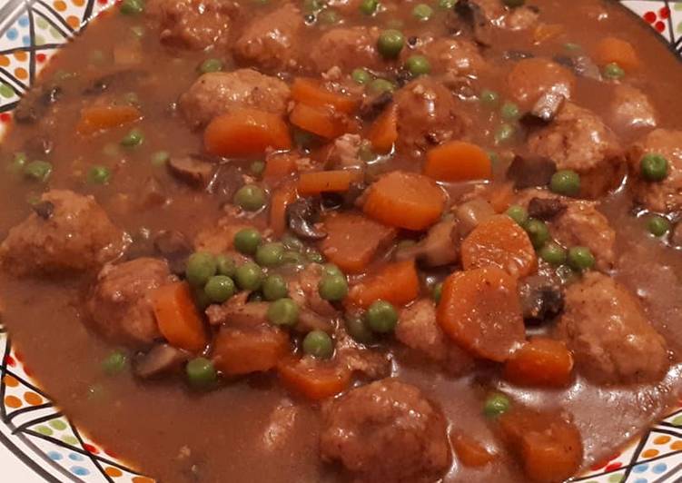 Albóndigas a la jardinera