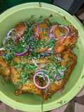 Fried chicken with utazi leaves