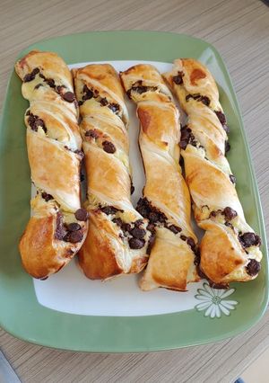 Foto de Tranças de massa folhada com chocolate
