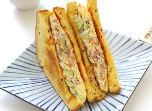 Foto resep Sandwich kubis menu sarapan ekonomis di Korea, enak & gampang