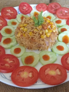 A picture of Corn pulao.