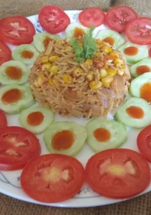 A picture of Corn pulao.