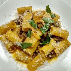 Brown butter, lemon, and sausage pasta A picture of Brown butter, lemon, and sausage pasta.