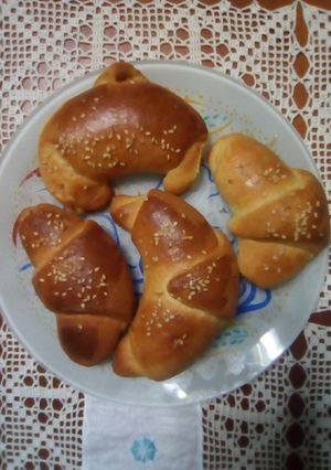 Φωτογραφία της συνταγής Κρουασανάκια με πραλίνα ή μαρμελάδα