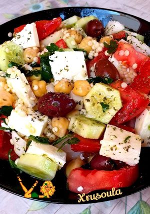 A picture of Summer Salad with Couscous and Chickpeas (Israel).