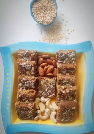 A picture of Urad Daal Burfi/ Black Gram Burfi / Adadiyapaak.