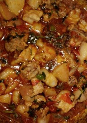A picture of Pork stew.