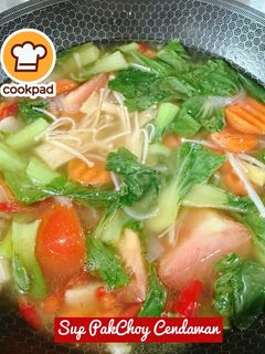 Gambar 👩‍🍳Sup PakChoy Cendawan