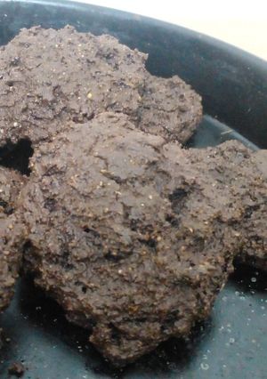Una foto de Galletones de algarroba, avena, almendra - tipo brownie más sanito - para mimarse y nutrirse 💝