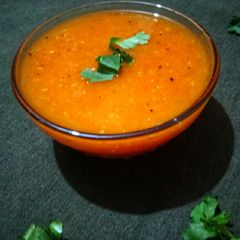 A picture of Tomato Carrot Soup.