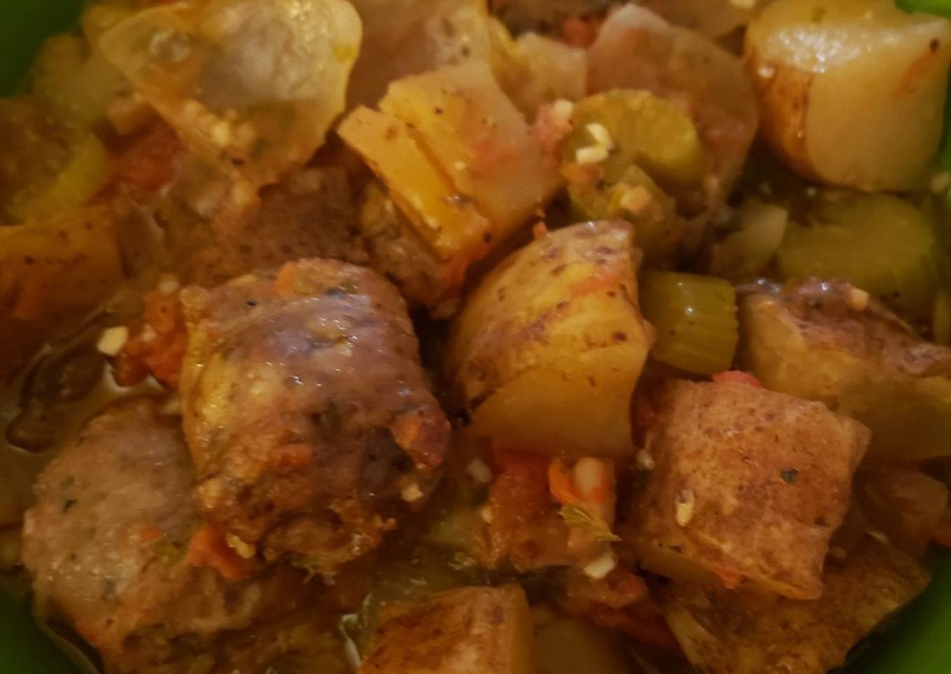 Fry the baked potatoes
