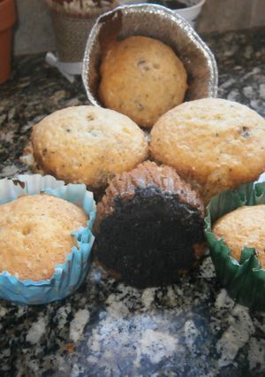 Una foto de Muffins con base de oreo