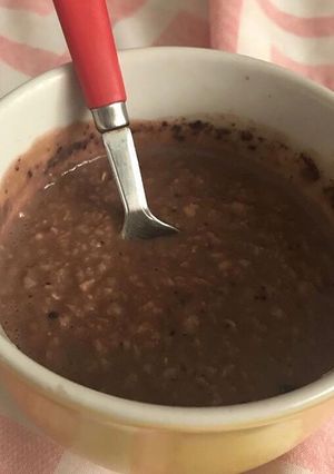 Una foto de Gachas de chocolate