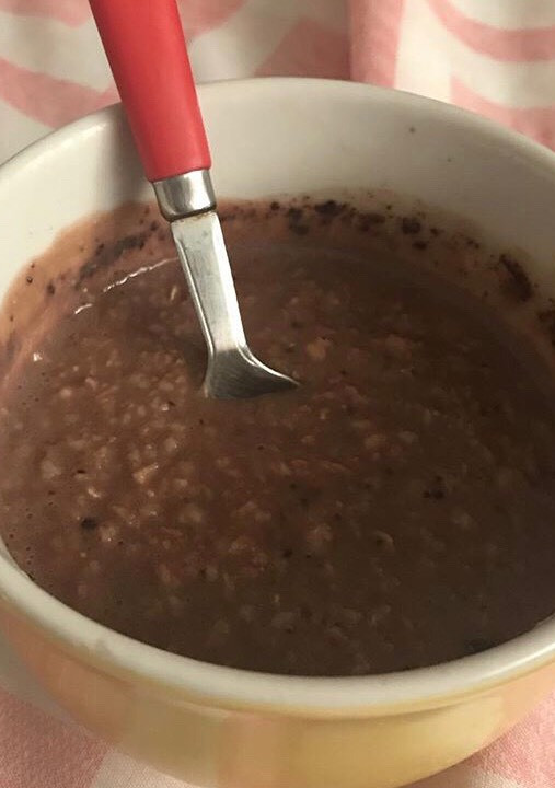 Una foto de Gachas de chocolate