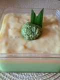 Puding Tapai Banjar dengan Vla Durian
