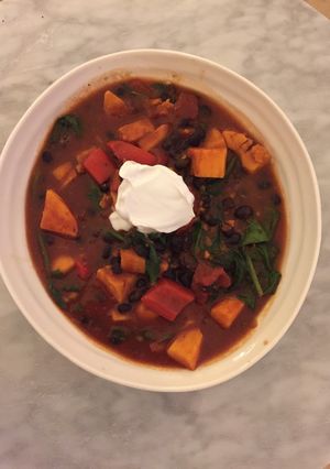 A picture of Spiced sweet potato stew.