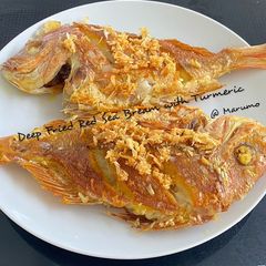 A picture of Deep Fried Red Sea Bream with Turmeric.