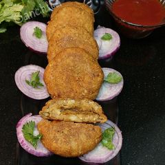 A picture of Sattu Filled Oats Paneer Cutlets.