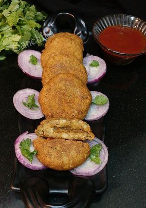 A picture of Sattu Filled Oats Paneer Cutlets.