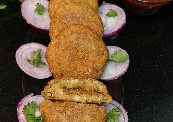 Sattu Filled Oats Paneer Cutlets