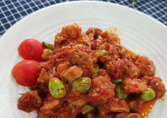 Cumi Udang Pete Balado