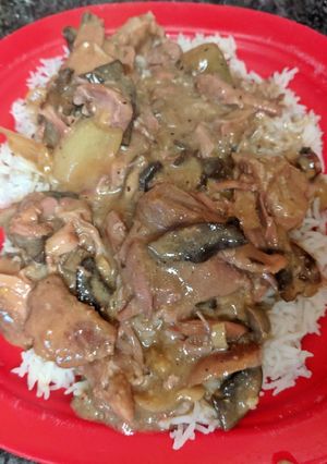 A picture of Smothered Mushroom Meat.