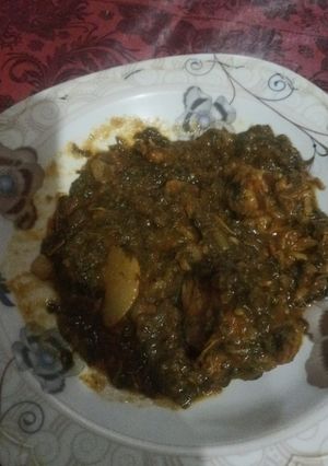 A picture of Shaljam Palak Gosht.