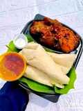 Ekuru (White Moi Moi) & Ata Dindin(Pepper Sauce)