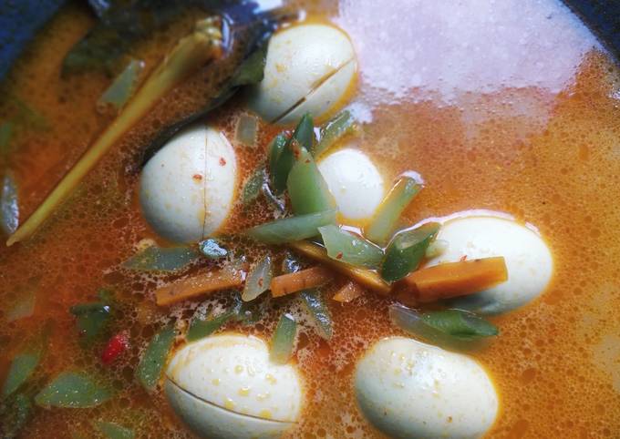 Langkah Mudah untuk Membuat Gulai telor buncis, japan dan wortel Anti Gagal