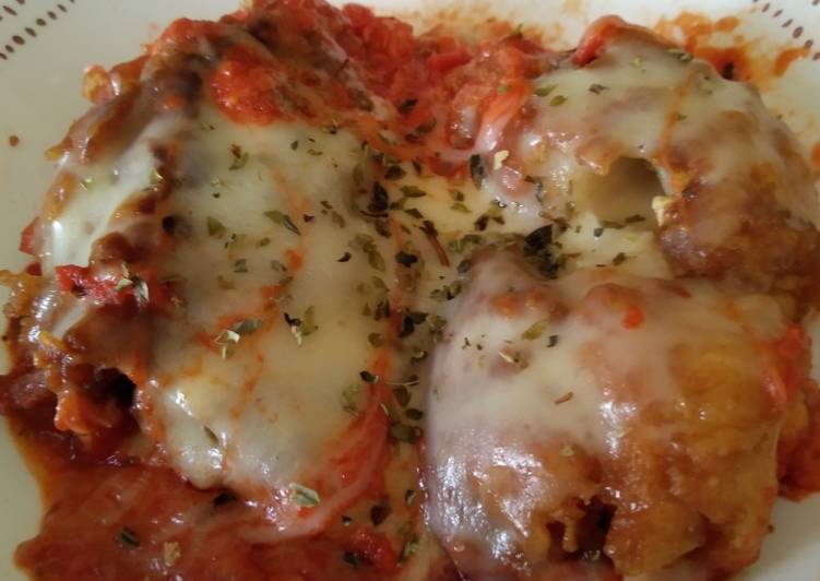 Bacalao con tomate y queso