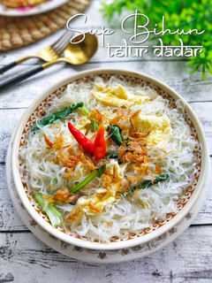 Foto resep Sup Bihun Telur Dadar
