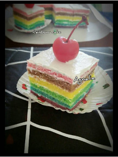 Foto resep Rainbow cake kukus