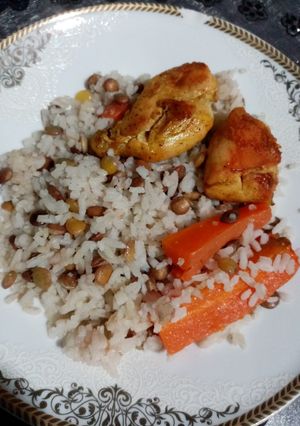 عکسی از دستور عدس پلو