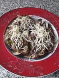 Berenjenas rellenas con carne de ternera Asturiana
