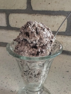 A picture of The Easiest Authentic Greek Oreo Ice Cream (without machine).