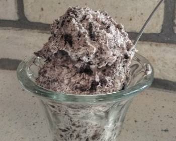 Fresh, Make Recipe The Easiest Authentic Greek Oreo Ice Cream without machine Restaurant Style