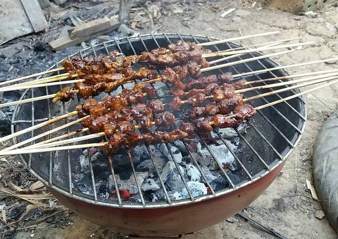 Bagaimana cara buat Sate Daging Super Empuk😊 hidangan Hari Raya yang lezat