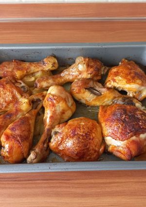 Sült csirkecomb recept fotója