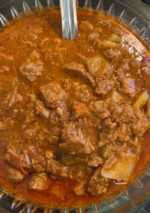 Marhapörkölt recept fotója