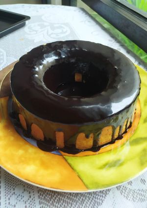 Foto resep Carrot cake with choco glaze