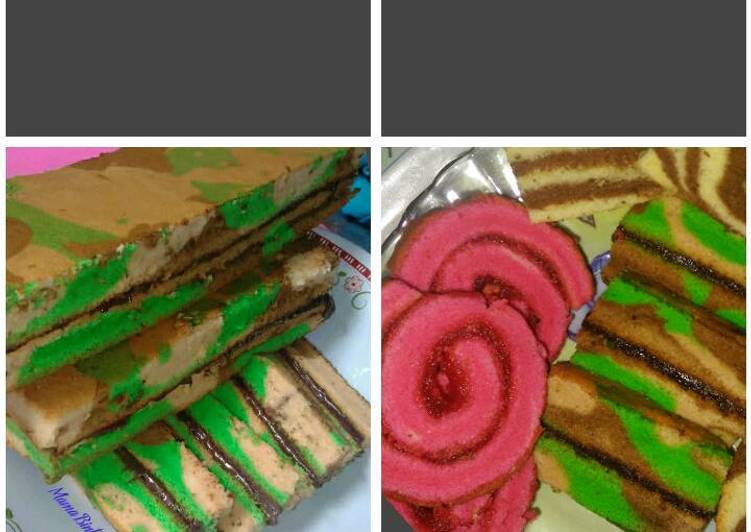 Resep Ogura Army &amp; roll cake hemat(2resep cm 8telur), Enak