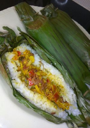 Foto resep Nasi bakar ayam suwir