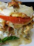 Terrina de pollo, huevo, crema, queso y tomate