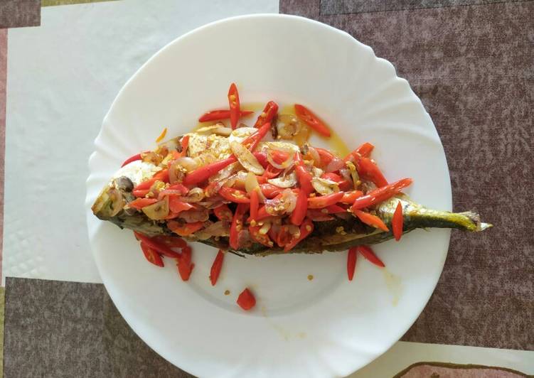 Bahan memasak Ikan peda sambal rajang yang Bisa Manjain Lidah