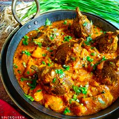 A picture of Ringan Na Ravaiya / Stuffed Eggplant (Gujarati style).