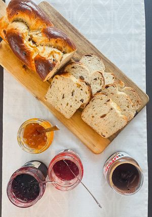 Mazsolás kalács recept fotója
