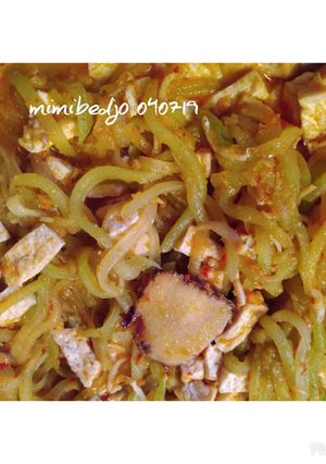 Foto resep Oseng labu siam teri pedas