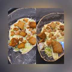 سلطة سيزر لذيذه وسهله وصحيه نوعا ما🥗😋!-レシピのメイン写真